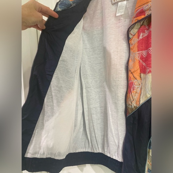 East West Track Jacket Womens Large Colorful Windbreaker 80s 90s Retro Vintage - Picture 5 of 11